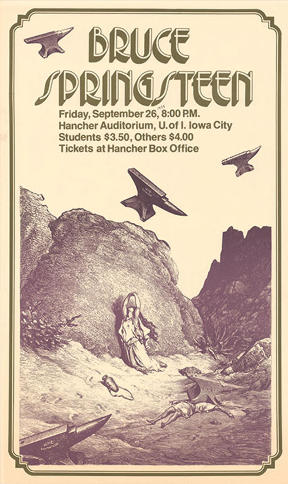 1975 Hancher Bruce Springsteen Poster