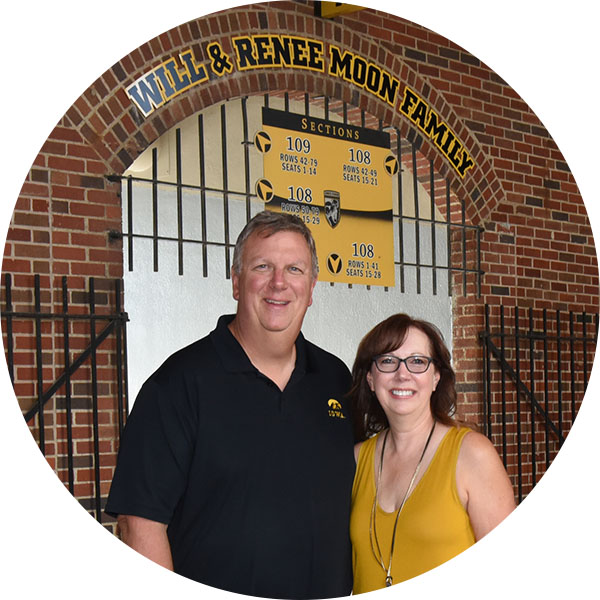 Will and Renee Moon are pictured in 2019