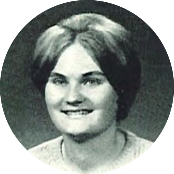Linda Baker 1968 yearbook portrait