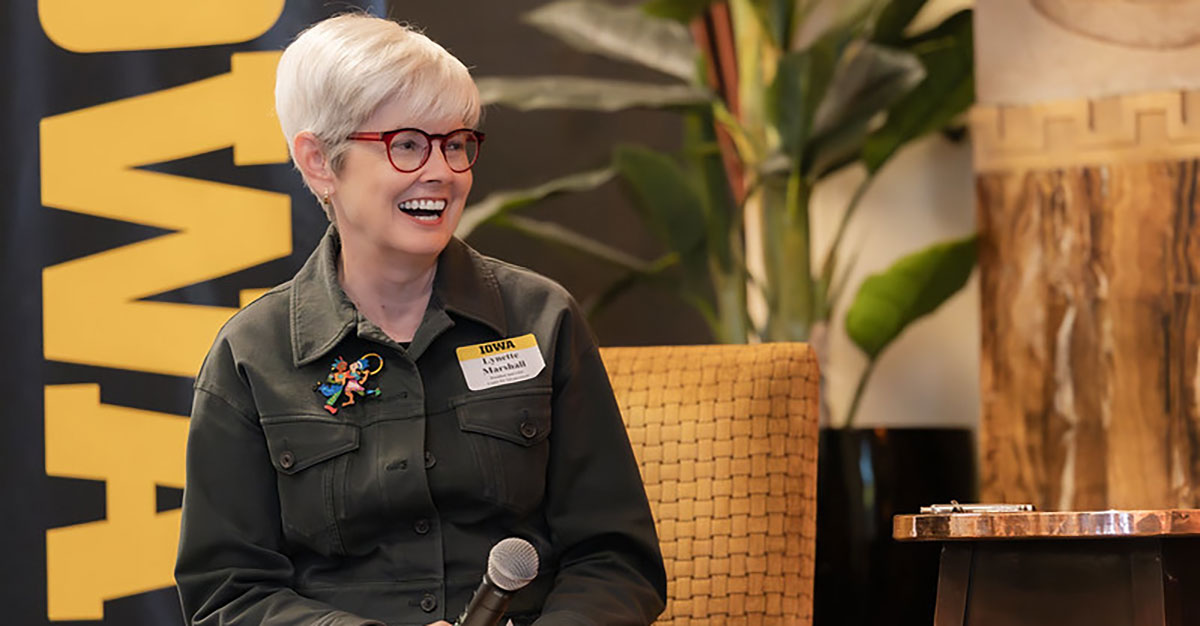Lynette Marshall at a Together Hawkeyes Tour Event