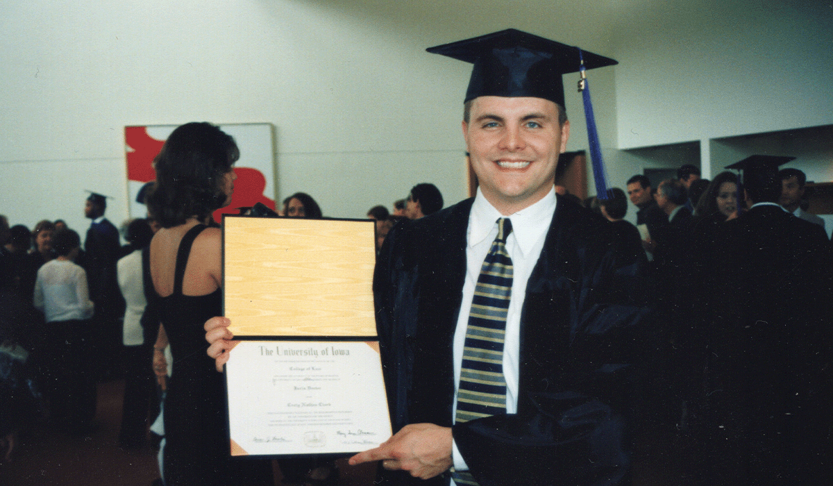 Nate Clark at graduation